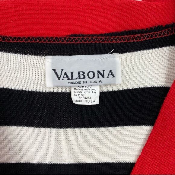 Valbona Women’s V Neck Striped Button Front Cardigan size XL - Picture 2 of 5